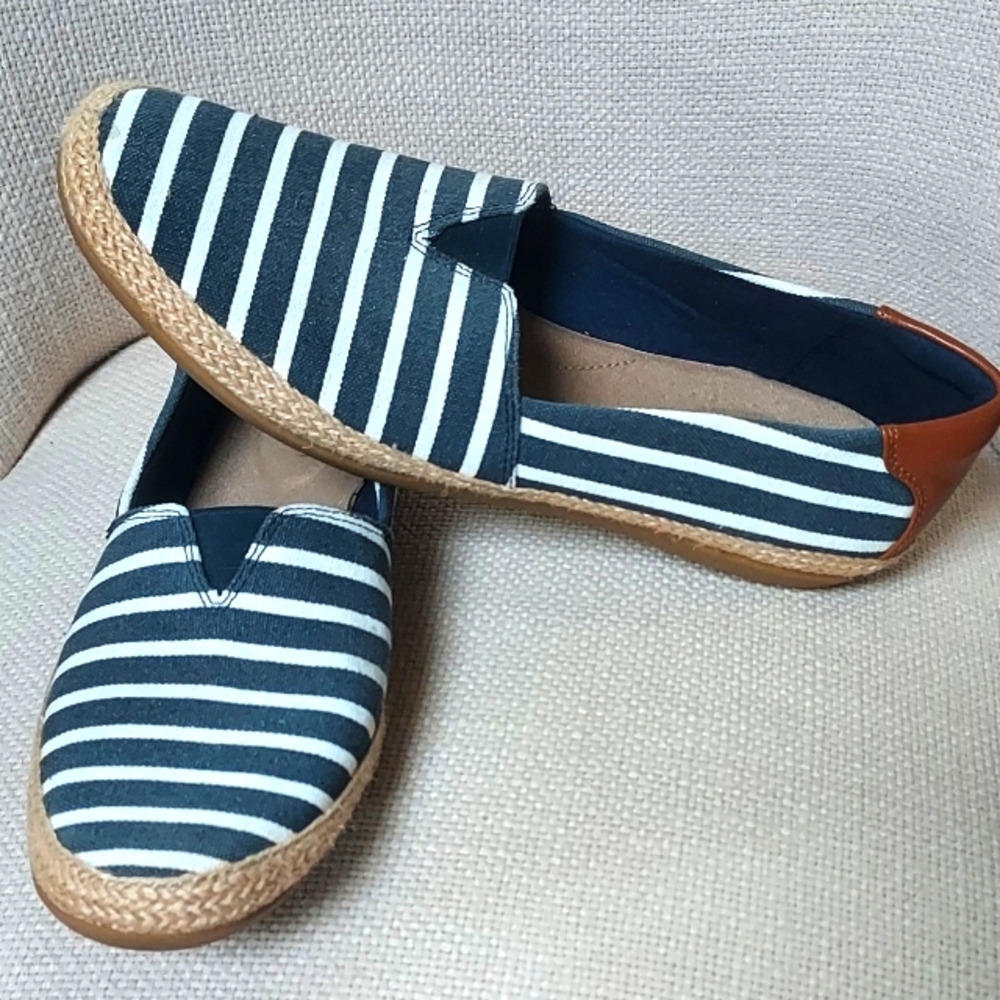 Clarke's striped boat shoes